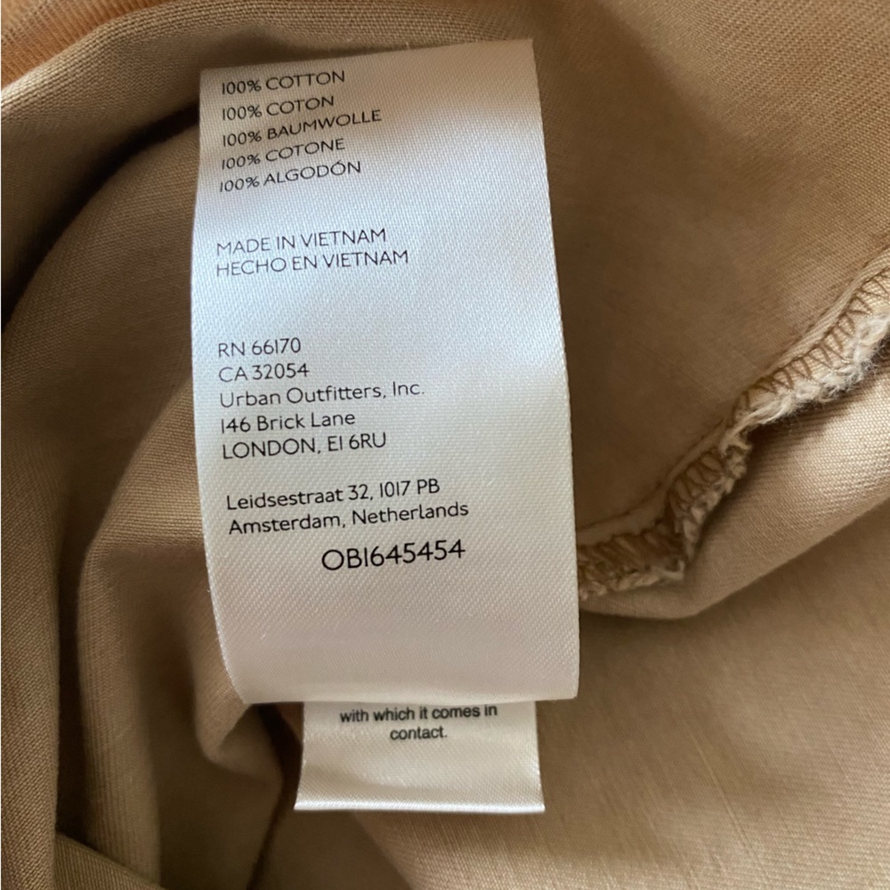 Free People - Khaki Pleated Mini Skirt - Size 8 - Picture 9 of 10